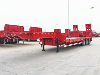 3 Axles Low Flatbed Gooseneck Semi-Trailer